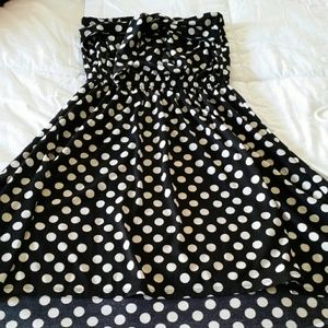 Black and white polka dot dress
