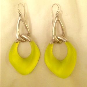 Alexis bittar earrings and tapered tribal bangle.