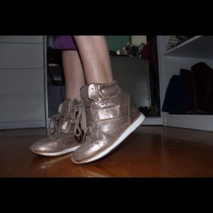 Gold Sneaker Wedges