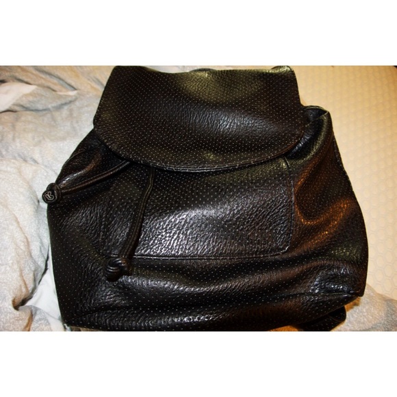 Victoria's Secret pink faux leather mini backpack!