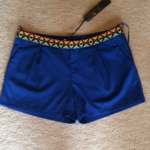 Blue Aztec shorts