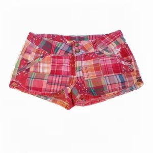 Plaid Patchwork Shorts