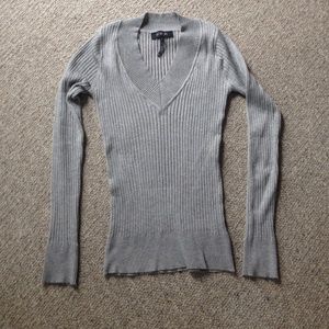 All seasons gray ribbed sweater