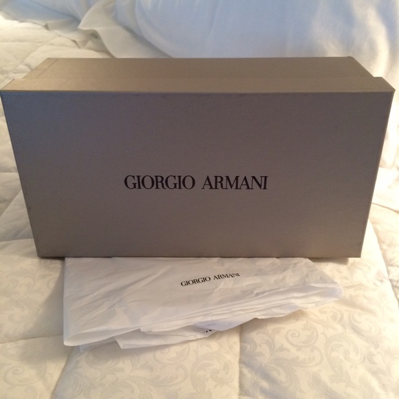 Silver Giorgio Armani Shoe Box & Tissue