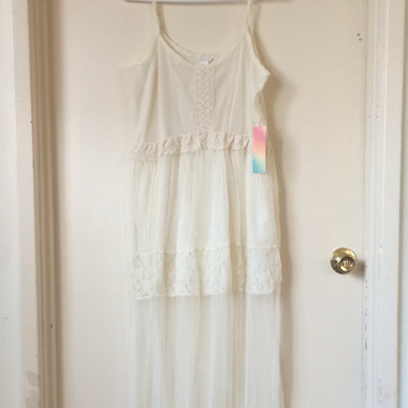 Forever 21 sheer dress with crotchet