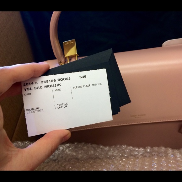 Saint Laurent Medium Blush "Moujik" Handbag- NEW. - Picture 4 of 4