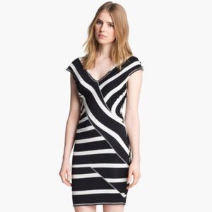 $265 Tracy Reese Directional Stripe Dress Sz S