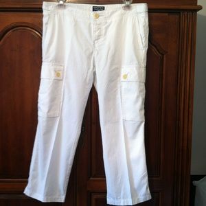 Ralph Lauren white cargo capris