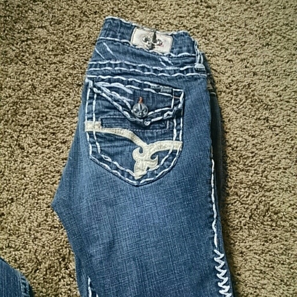 rock revival look alike jeans