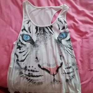 white tiger tank top
