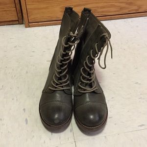 Green Combat Boots