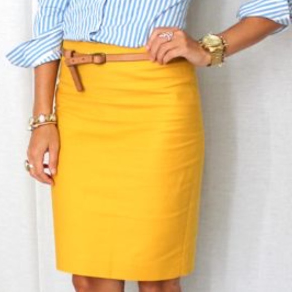 Yellow Pencil Skirt