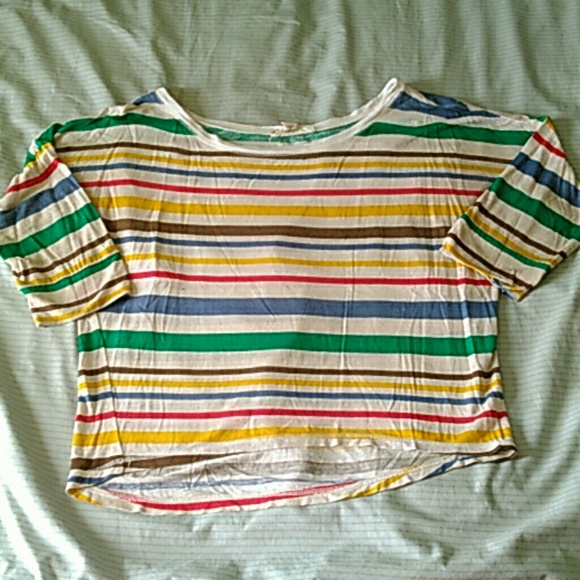 Colorful Striped Crop Top