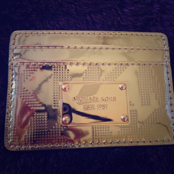 Rose gold Michael Kors card holder