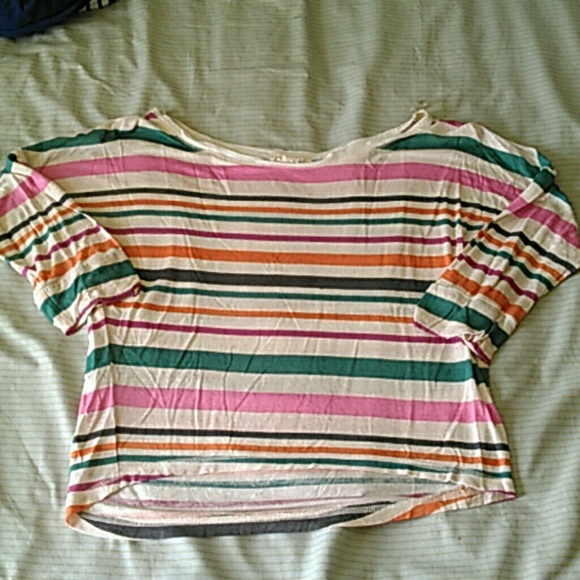 Colorful Striped Crop Top