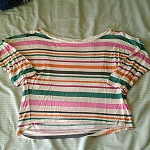 Colorful Striped Crop Top