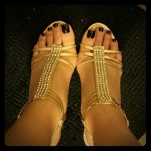 Gold heels