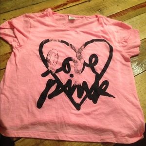 Pink distressed tunic