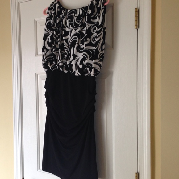 Black and white curve hugging dress. NWT