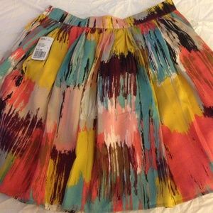 Multicolor flared skirt