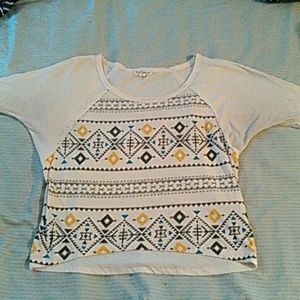 Light Tan Aztec Crop Top