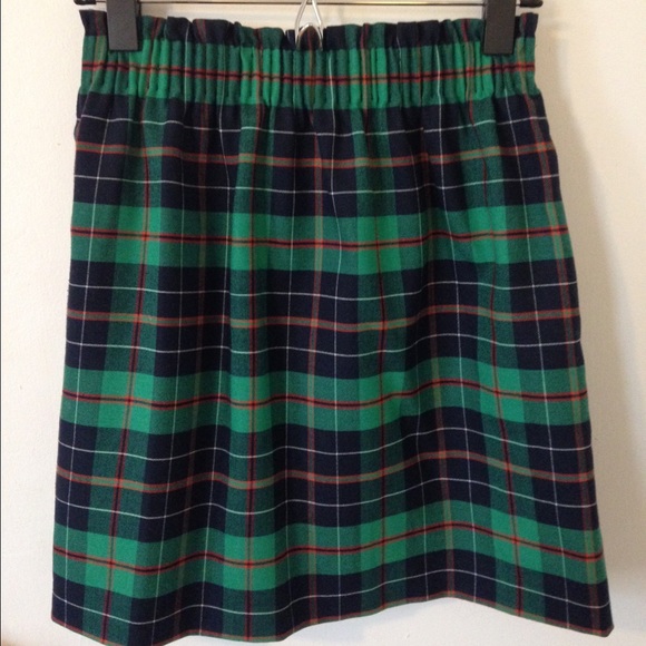 J crew plaid skirt
