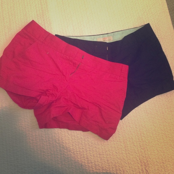 Black and pink jcrew shorts bundle!