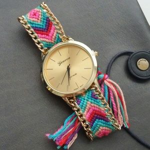 Friendship bracelet watch