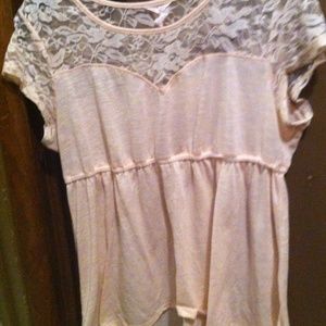 Hardly worn pink lace top!!