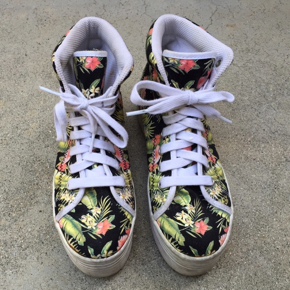 Jeffrey Campbell JCPlay Floral Platform Sneakers