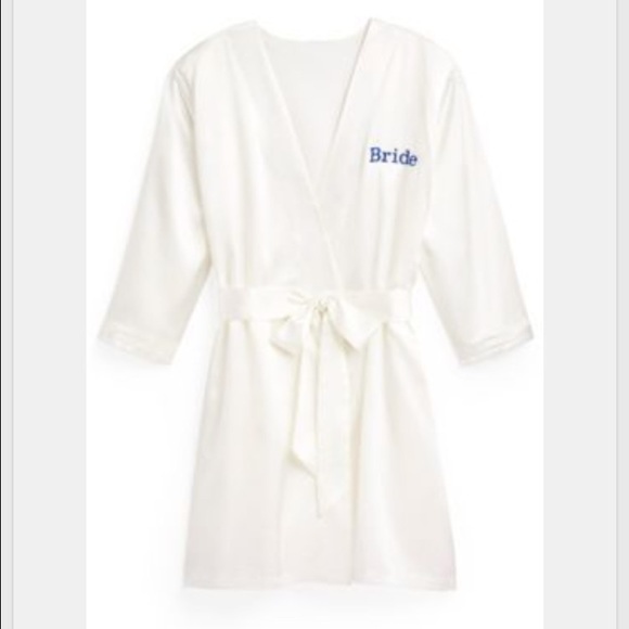 White " bride " silk kimono robe