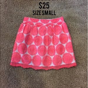 Hot pink lace skirt