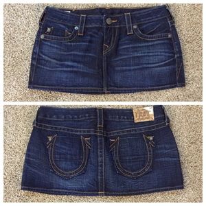 True Religion denim skirt