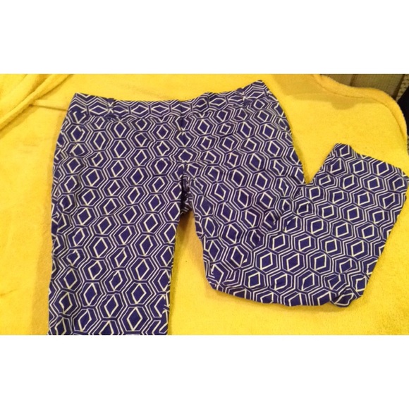 diamond print limited ankle pants