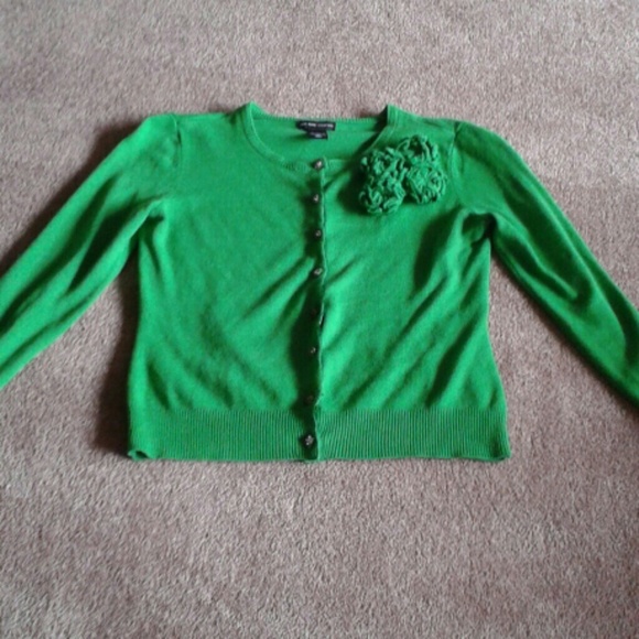 Green buttonup sweater