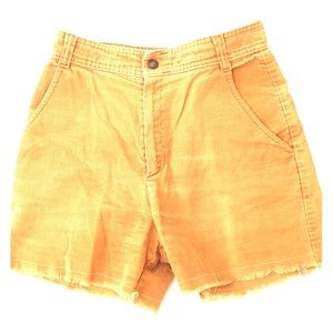 Brown corduroy high waisted shorts