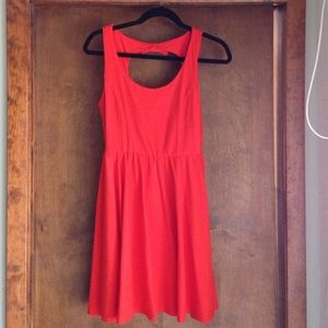 Lauren Conrad Red Skater dress with open back