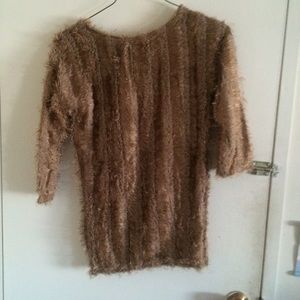 Soft furry brown sweater