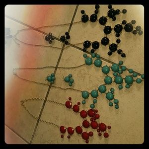 Set of three statement necklaces