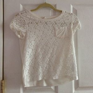 Lace pocket tee