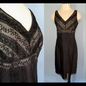 Ann Taylor black beaded dress