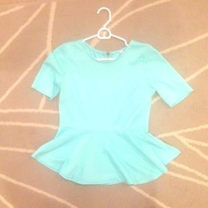 Tiffany blue peplum top