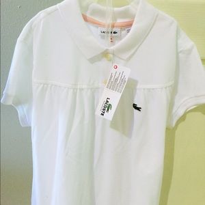 Lacoste girls shirt sz 14 new with tags