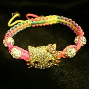 New! Handmade Hello Kitty rhinestone Bracelet