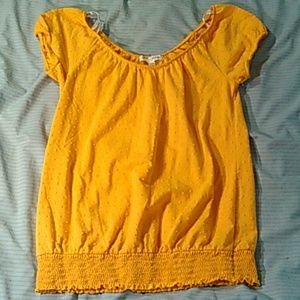 Yellow Off Shoulder Top