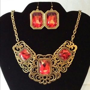 Necklace and earrings
