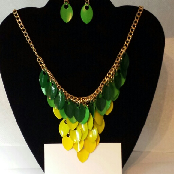 Necklace and earrings