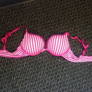 Pink striped bombshell bra