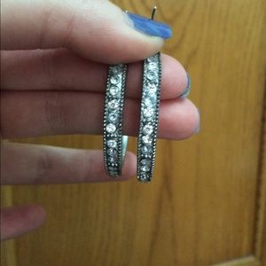 Guess diamond hoop earrings