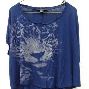 Forever 21 Blue Tiger Print Top